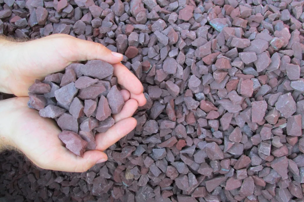 Bulk Rustic Red 3/4" Decorative Stone for sale near me in Lebanon PA.